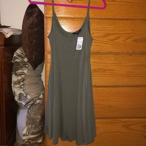 Never worn super cute olive green short dress